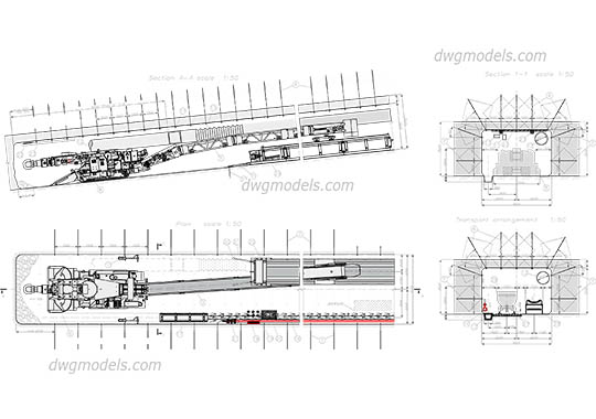 Roadheader dwg, cad file download free