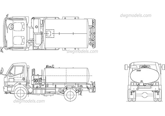 Tank Truck dwg, cad file download free