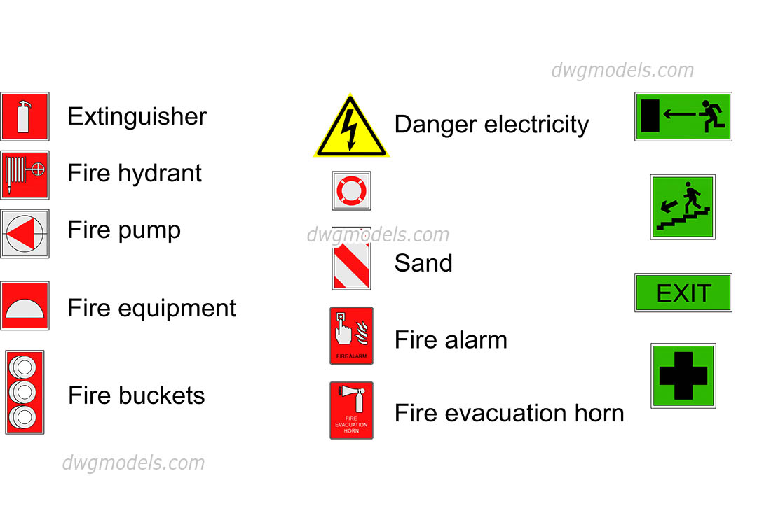 nfpa 72 fire alarm cad symbols icons