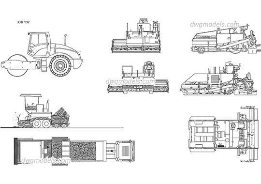 Asphalt Paving - DWG, CAD Block, drawing