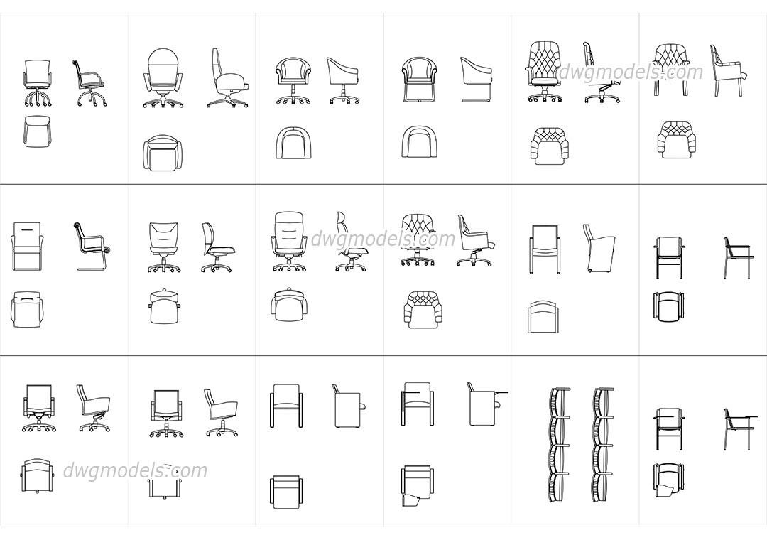 Armchair Plan Cad Block - Everything Furniture