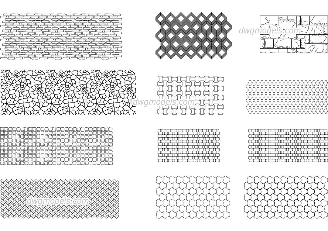 Seamless texture of stone DWG, free CAD Blocks download