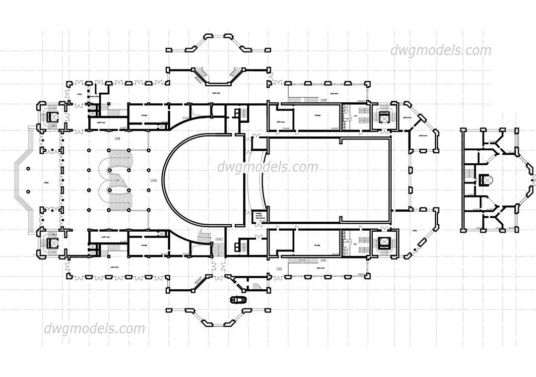 Theatre DWG, free CAD Blocks download