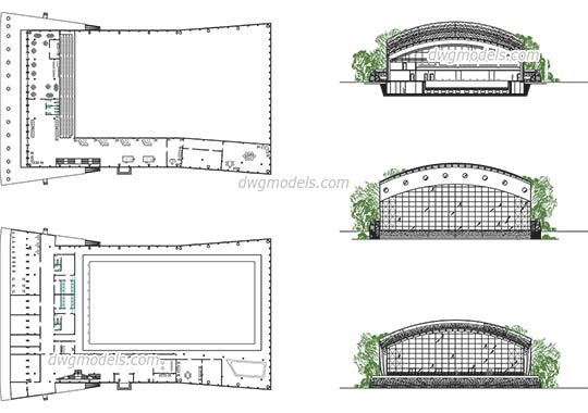 Swimming pool 2 dwg, cad file download free