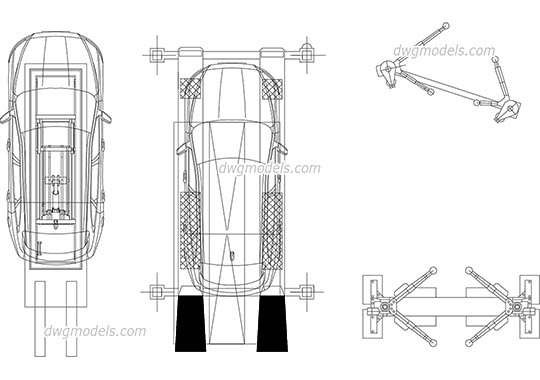 Car Lift - DWG, CAD Block, drawing