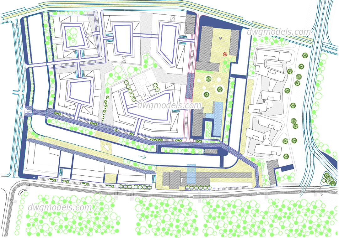 Urban Planning Design dwg, CAD Blocks, free download.