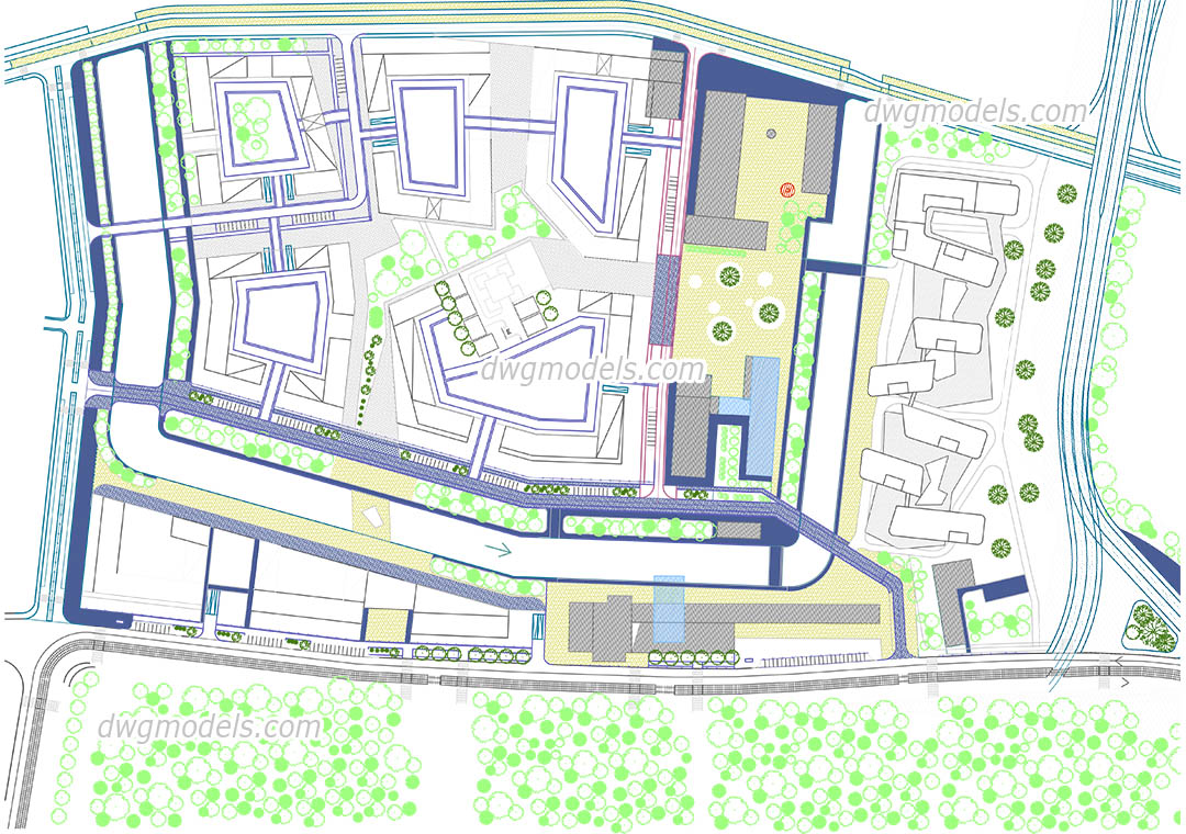 urban site plan drawing