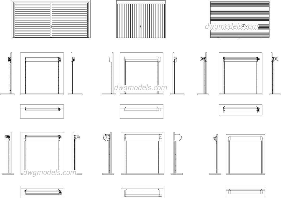 garage door dimensional drawings