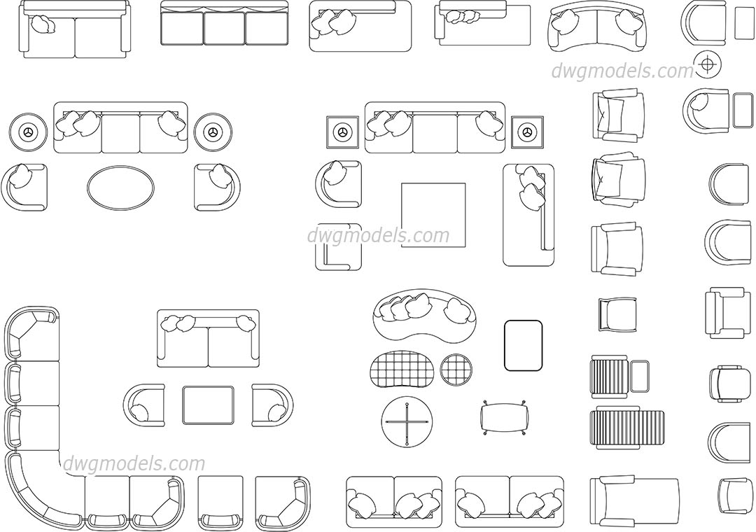 autocad 2d furniture blocks dwg free download