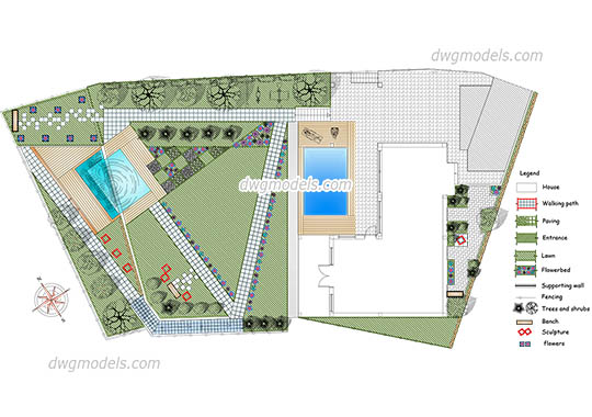 Landscaping 6 - DWG, CAD Block, drawing