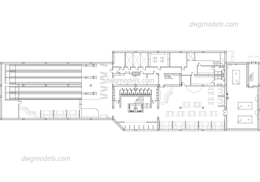 Bowling 1 DWG, free CAD Blocks download