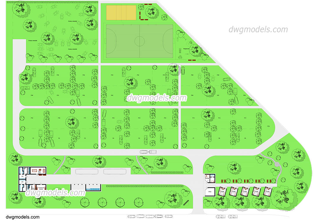 Camping free AutoCAD drawings download, CAD file