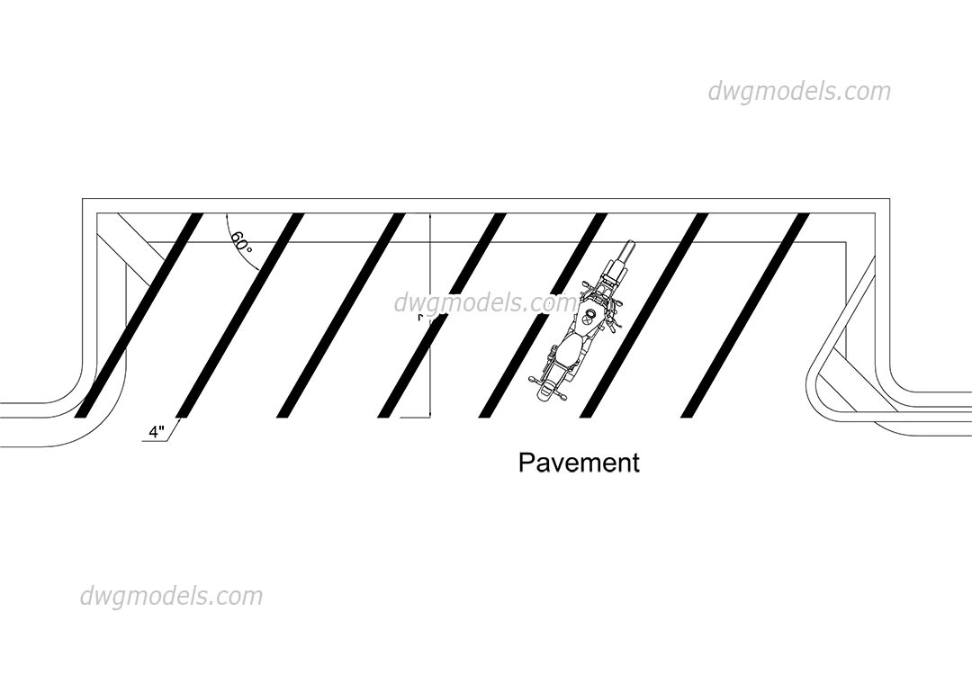 2 Wheeler Parking Cad Block – drawspaces.com