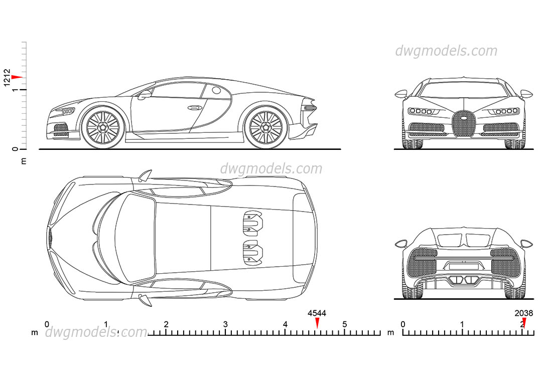 Autocad 3d Car Drawing With Dimensions - Download Autocad