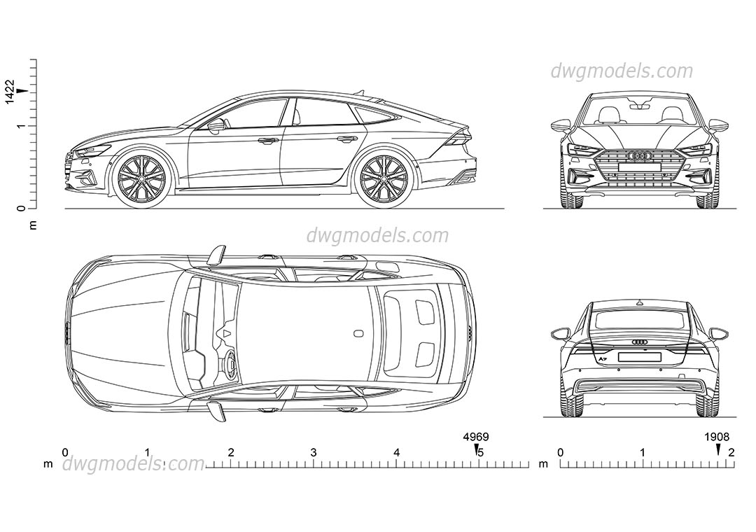 Ауди а7 чертеж - 91 фото