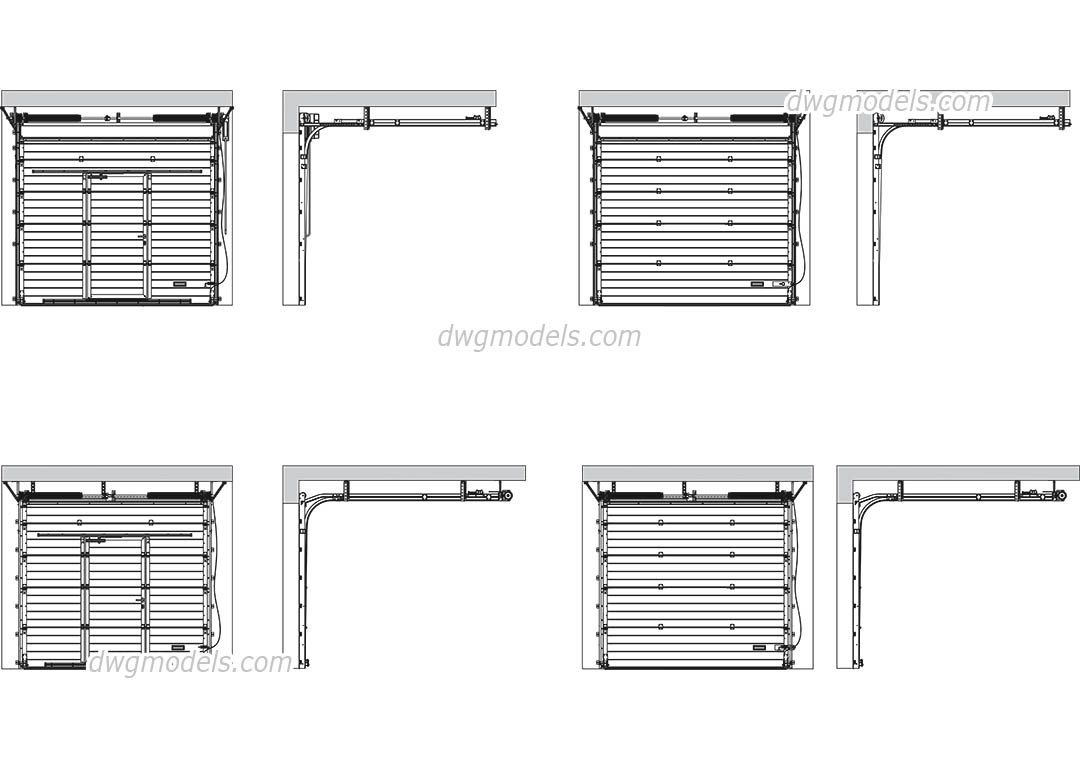 Industrial Sectional Door 2 Autocad Drawings Download Free Cad File