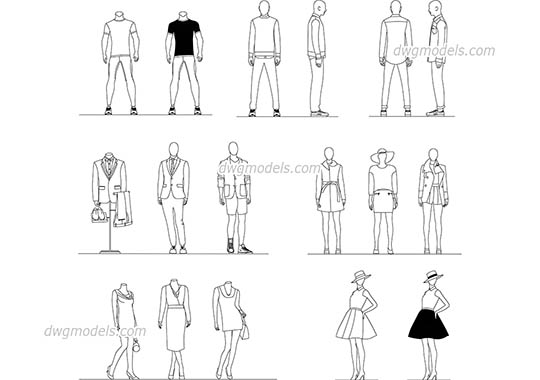 Mannequins CAD Blocks AutoCAD File Download Mannequins CAD Blocks AutoCAD File Download