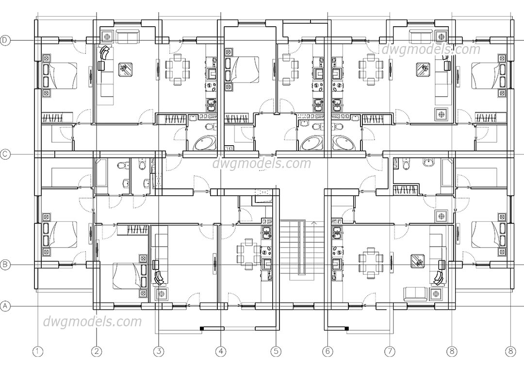 House with mansard in AutoCAD | CAD download (420.74 KB) | Bibliocad