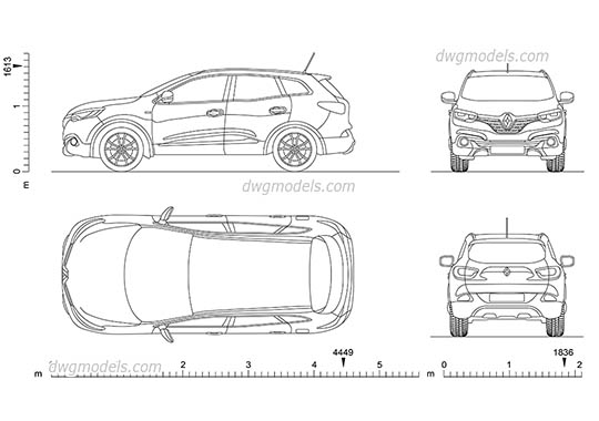 Renault Kadjar - DWG, CAD Block, drawing