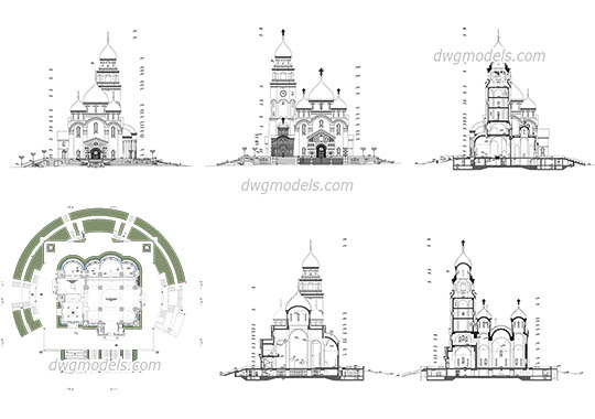 Cathedral dwg, cad file download free