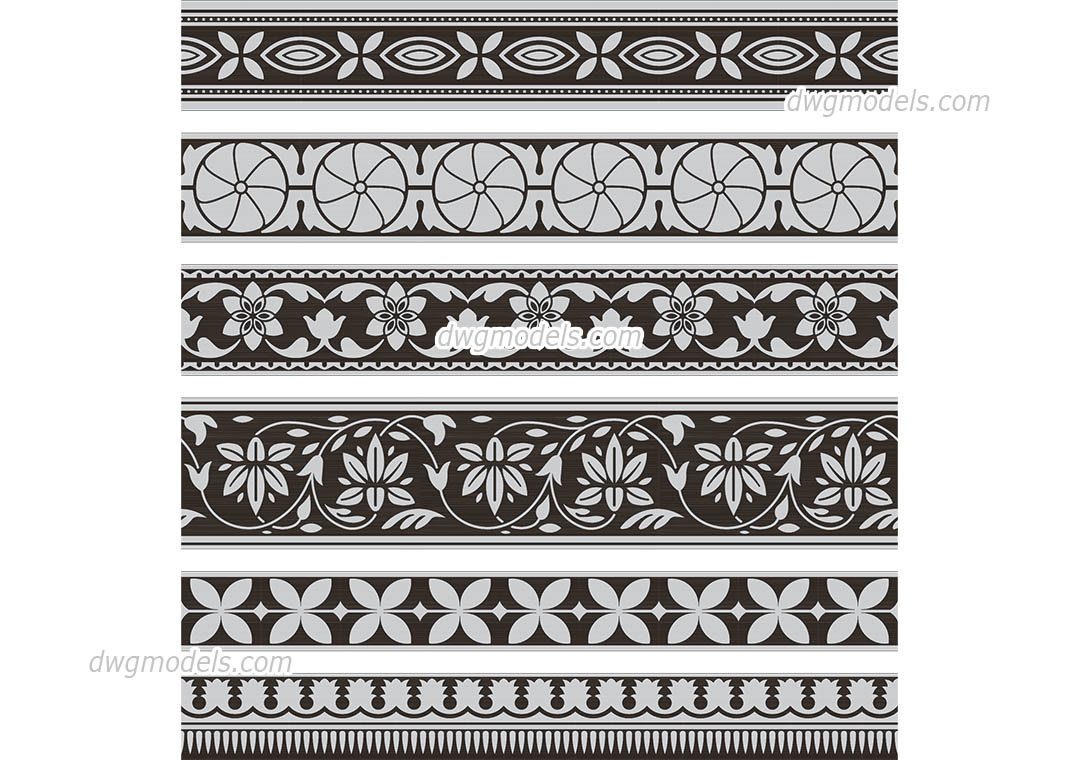 Indian Pattern dwg, CAD Blocks, free download.