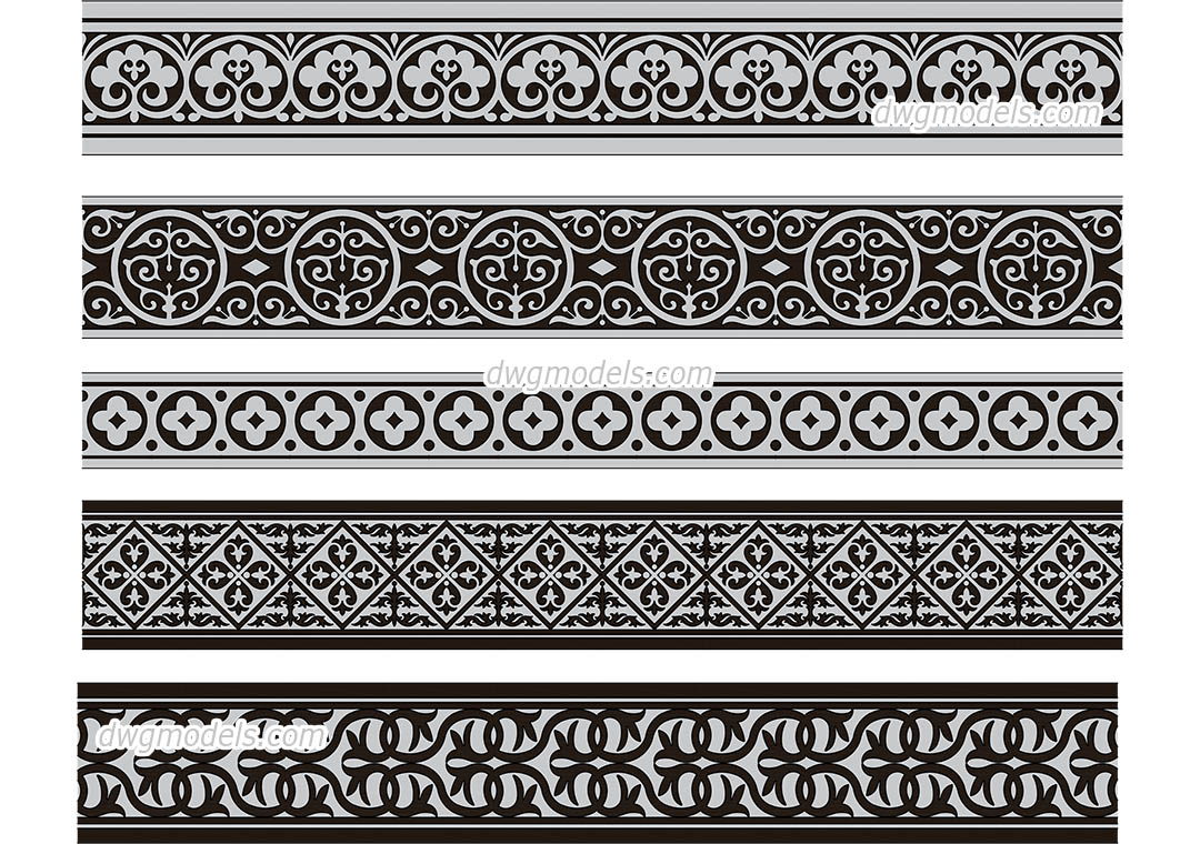 Byzantine Pattern dwg, CAD Blocks, free download.