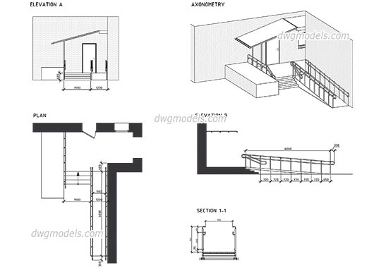 Stairs - CAD Blocks, free download, dwg models