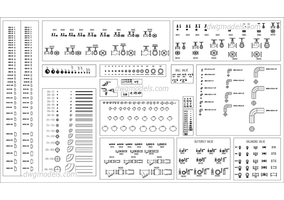 Plumbing Fixtures Symbols