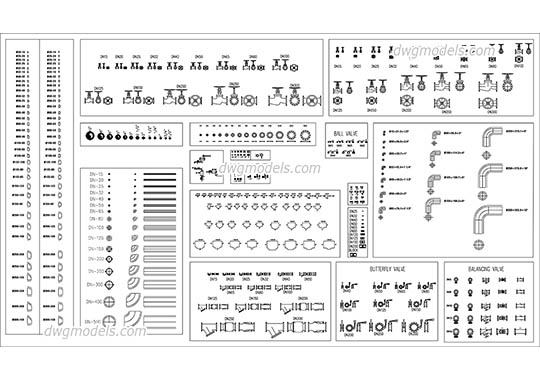 pipe fittings symbols autocad