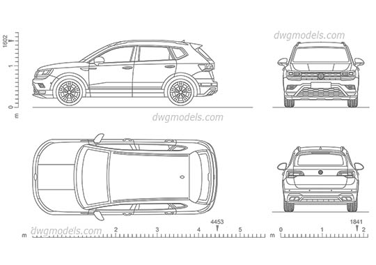 Volkswagen Taos - DWG, CAD Block, drawing