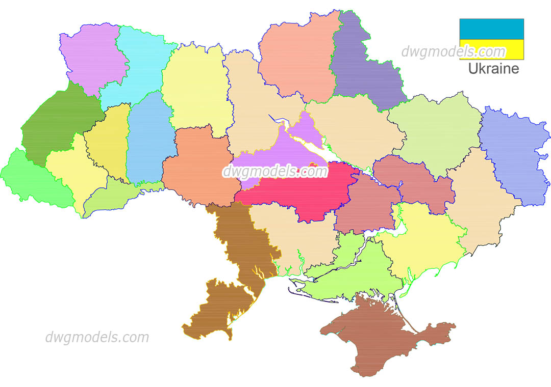 Glory to Ukraine! dwg, CAD Blocks, free download.
