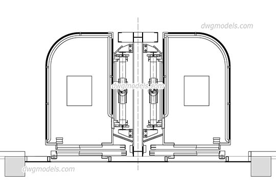 Panoramic Elevator - DWG, CAD Block, drawing