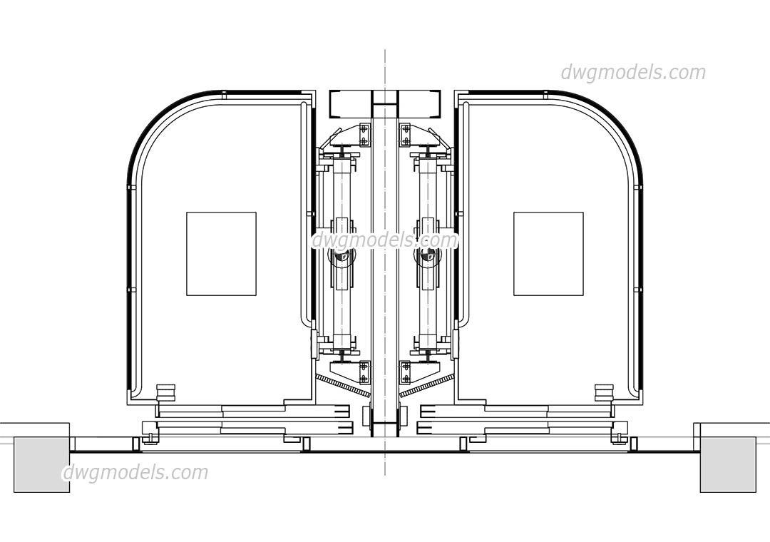 Panoramic Elevator dwg, CAD Blocks, free download.