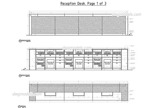 Reception Desks for Hotels dwg, cad file download free